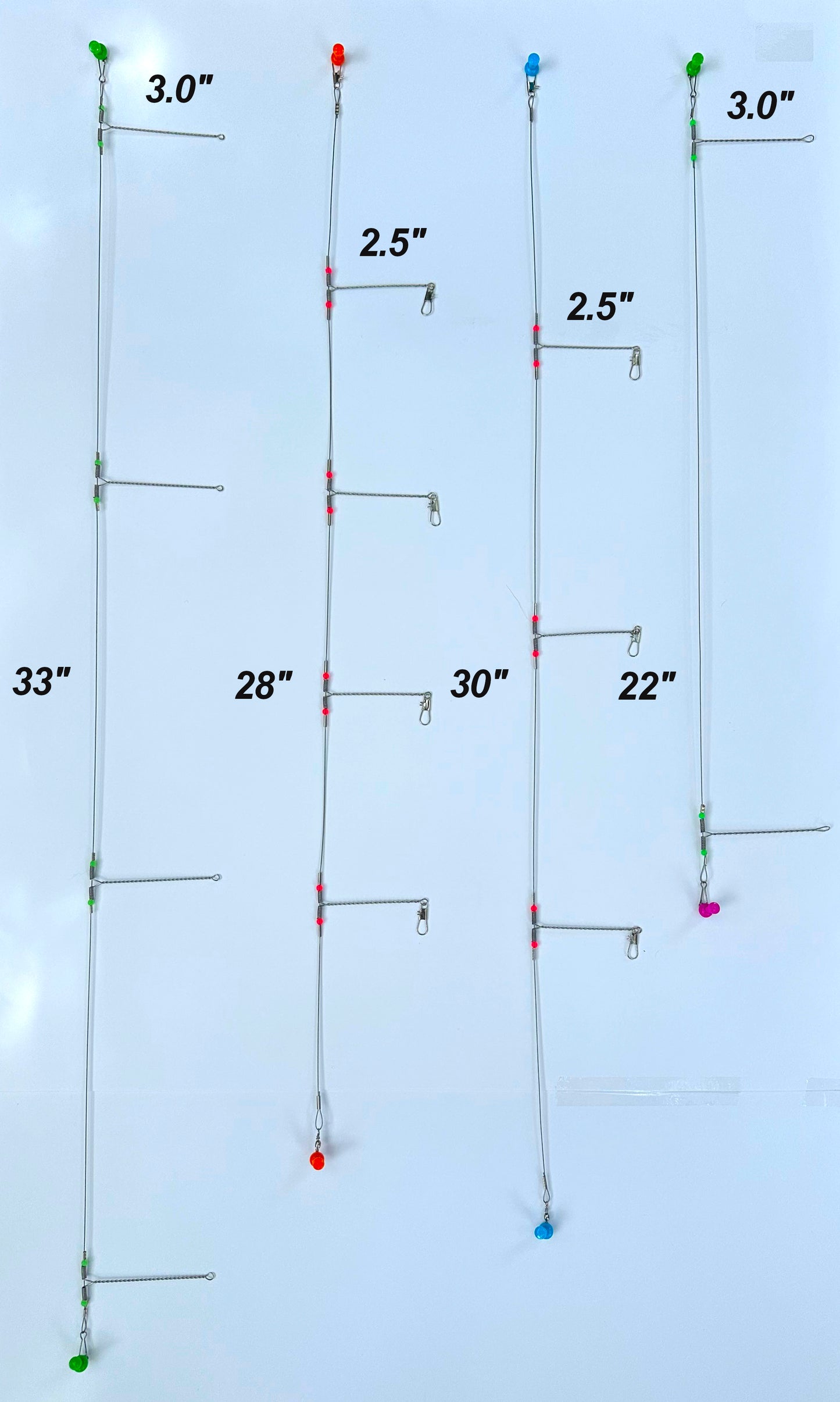 2 Bar Sturgeon / Walleye / Pike / Pickerel Heavy Duty Rigs